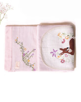 Hand-stitched Bambi dohar: nestled in flowers. 100% cotton muslin for ultimate softness & sleep.touchoffushiabambi dohar