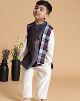 VINTAGE GRAPE KURTA JACKET SET