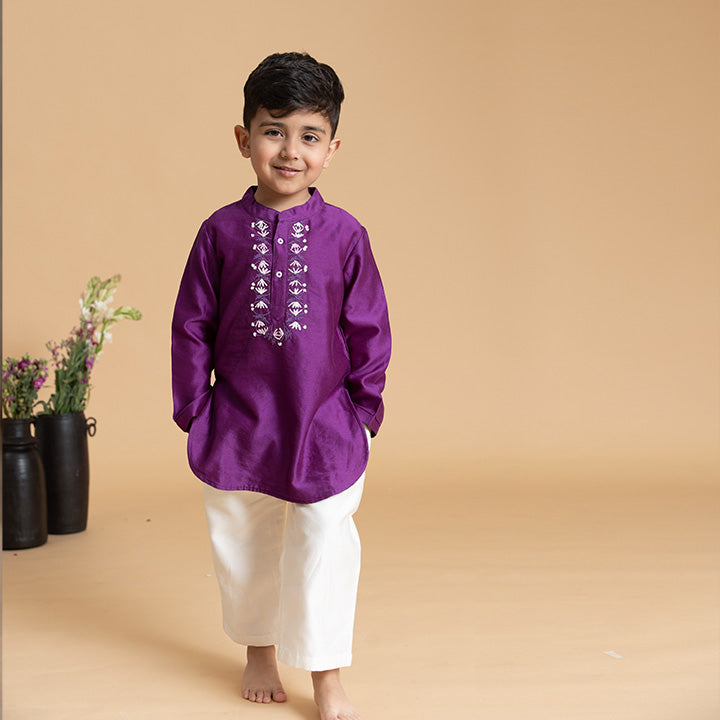 LAAD kurta pyjama with intricate badla work, perfect for festive and traditional wear.