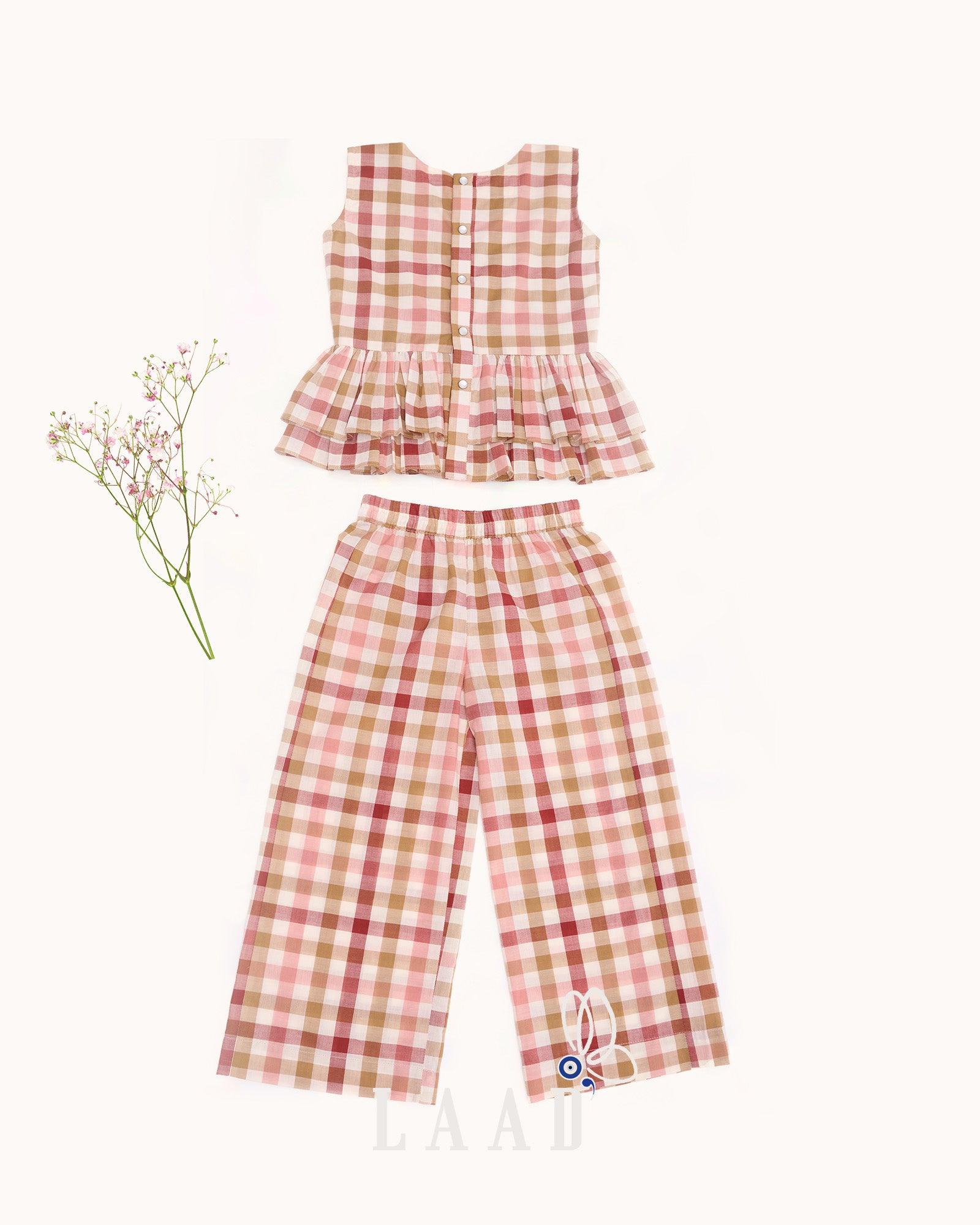  Little Bambi co-ord features hand-embroidered Bambi, peplum top & comfy pants. Soft fabric, gentle on skin. 