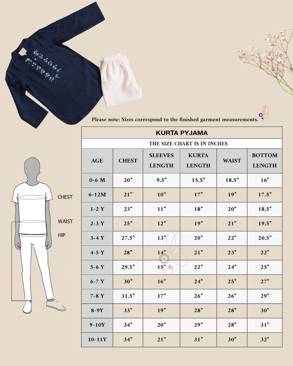 PHULWARI MARINE BLUE KURTA PYJAMA