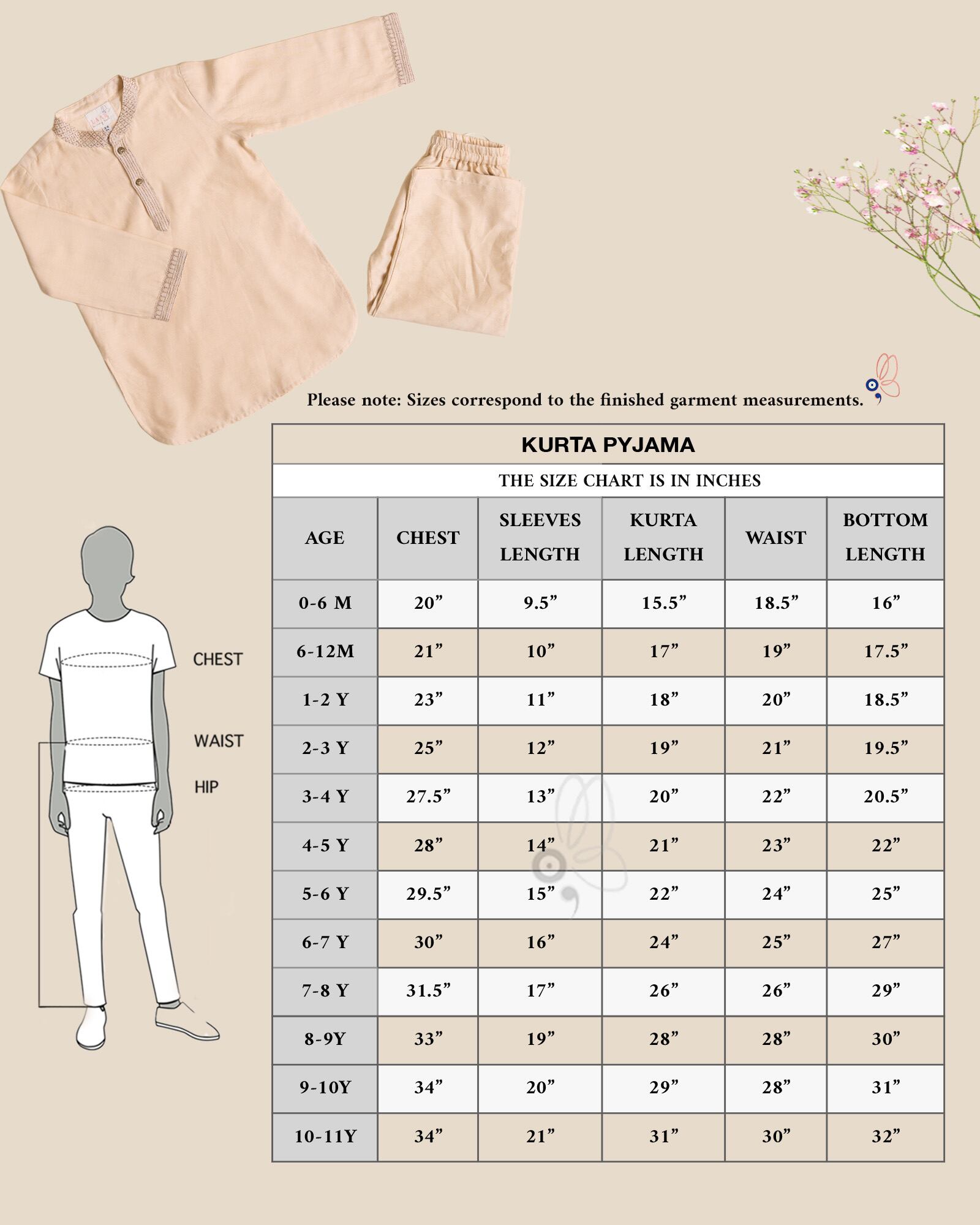 PHULWARI ALMOND BLUSH KURTA PYJAMA