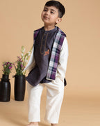 VINTAGE GRAPE KURTA JACKET SET