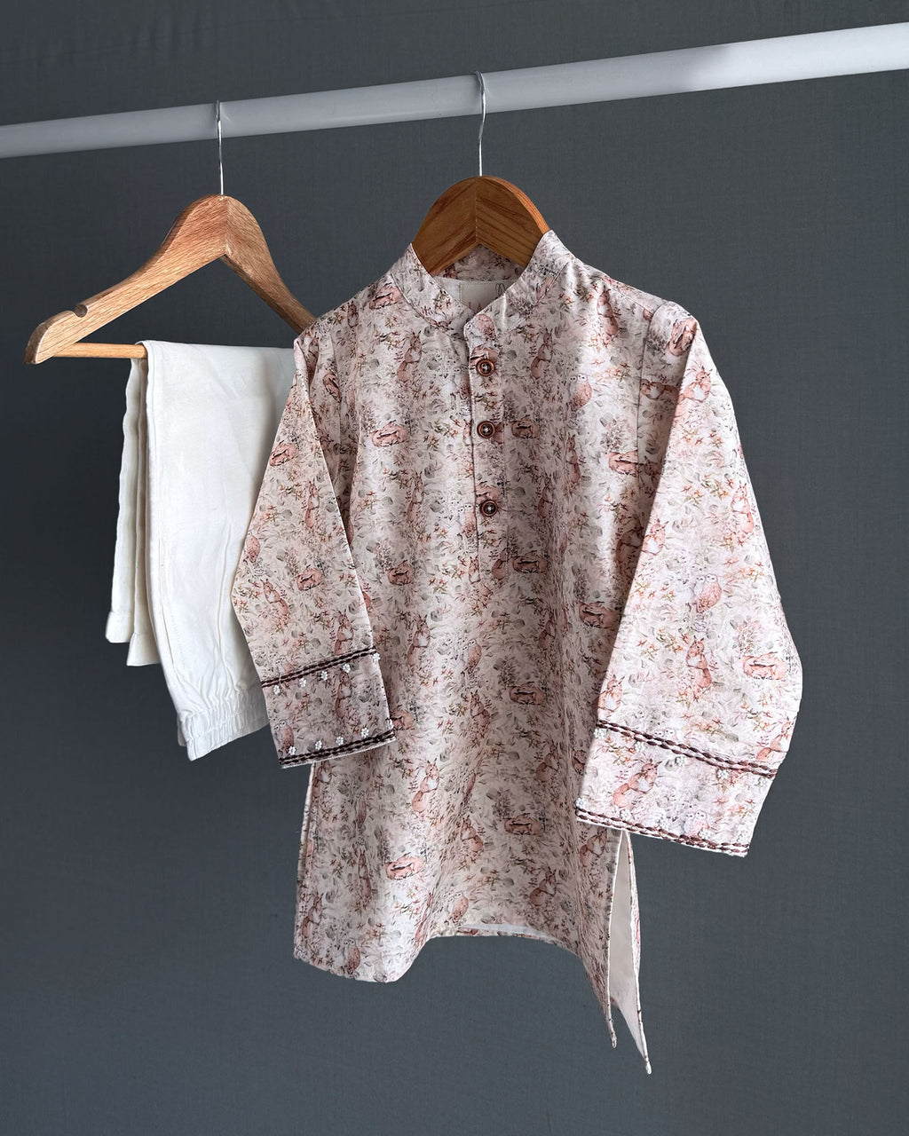 WOODLAND PRINT KURTA PYJAMA
