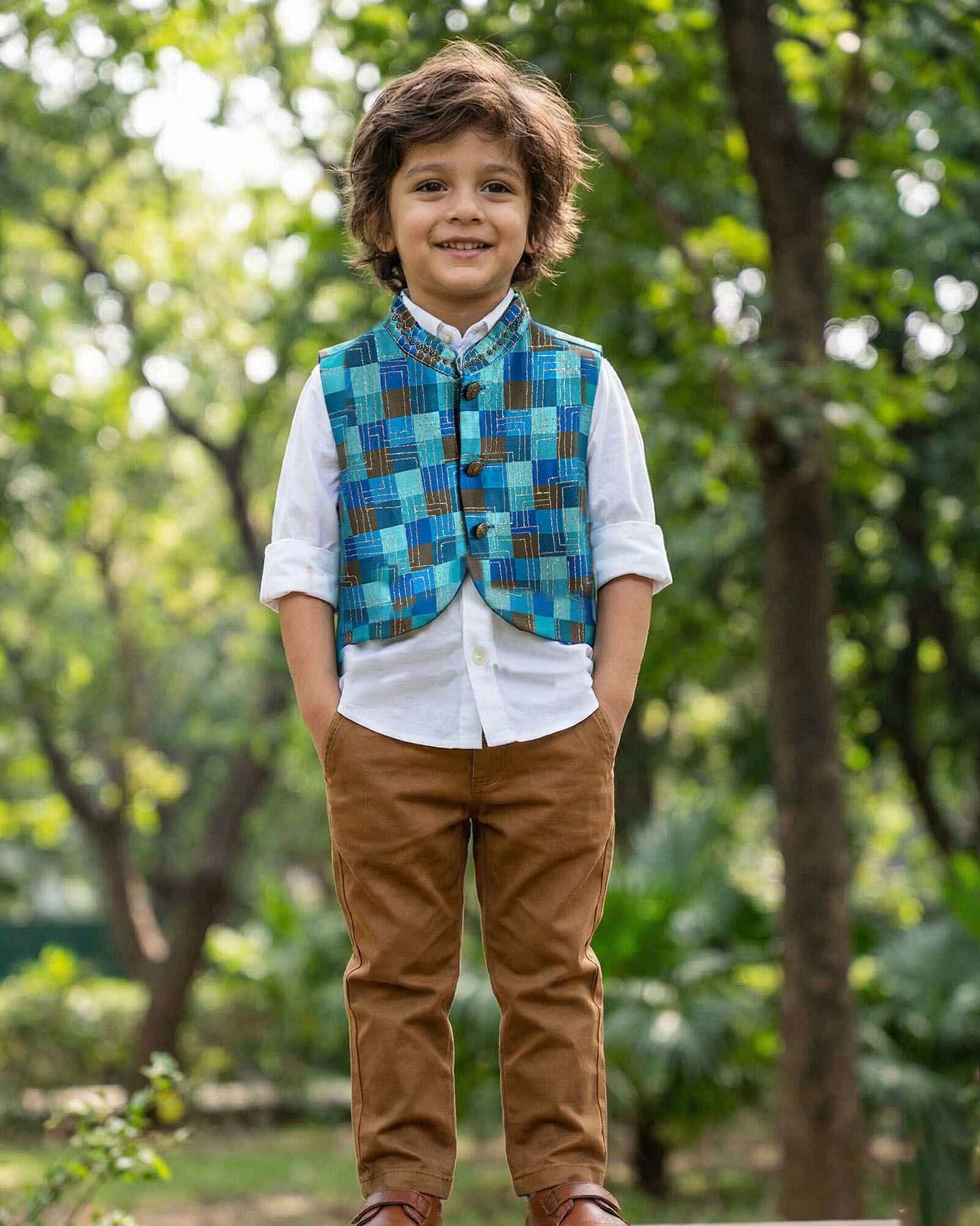 AZURE MOCHA WAISTCOAT Boy