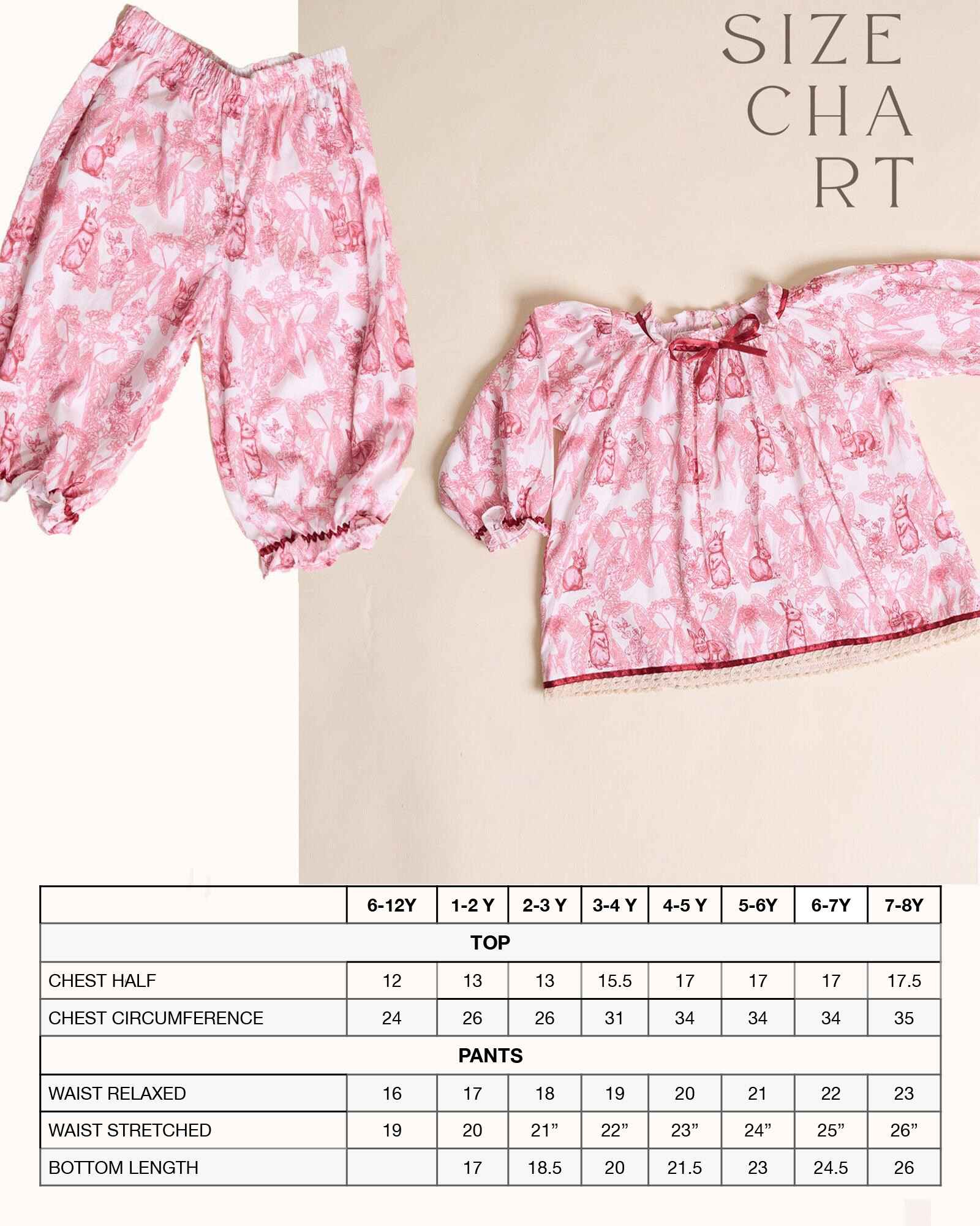 Indulge in timeless elegance with our Victorian-inspired toile rabbit print co-ord set. Featuring lace trims, frilled sleeves, and pleated hems, it blends vintage charm with comfort.