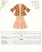 gulbagh peach sharara set from laadindia , i a traditional kurta pyjama size guide . The measurements  of kids indian  traditional wear