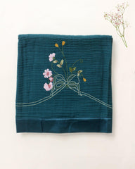 baby organic , Hand-crafted, embroidered intense Ocean Titalee Dohars with dazzling butterflies for kids upto three years 