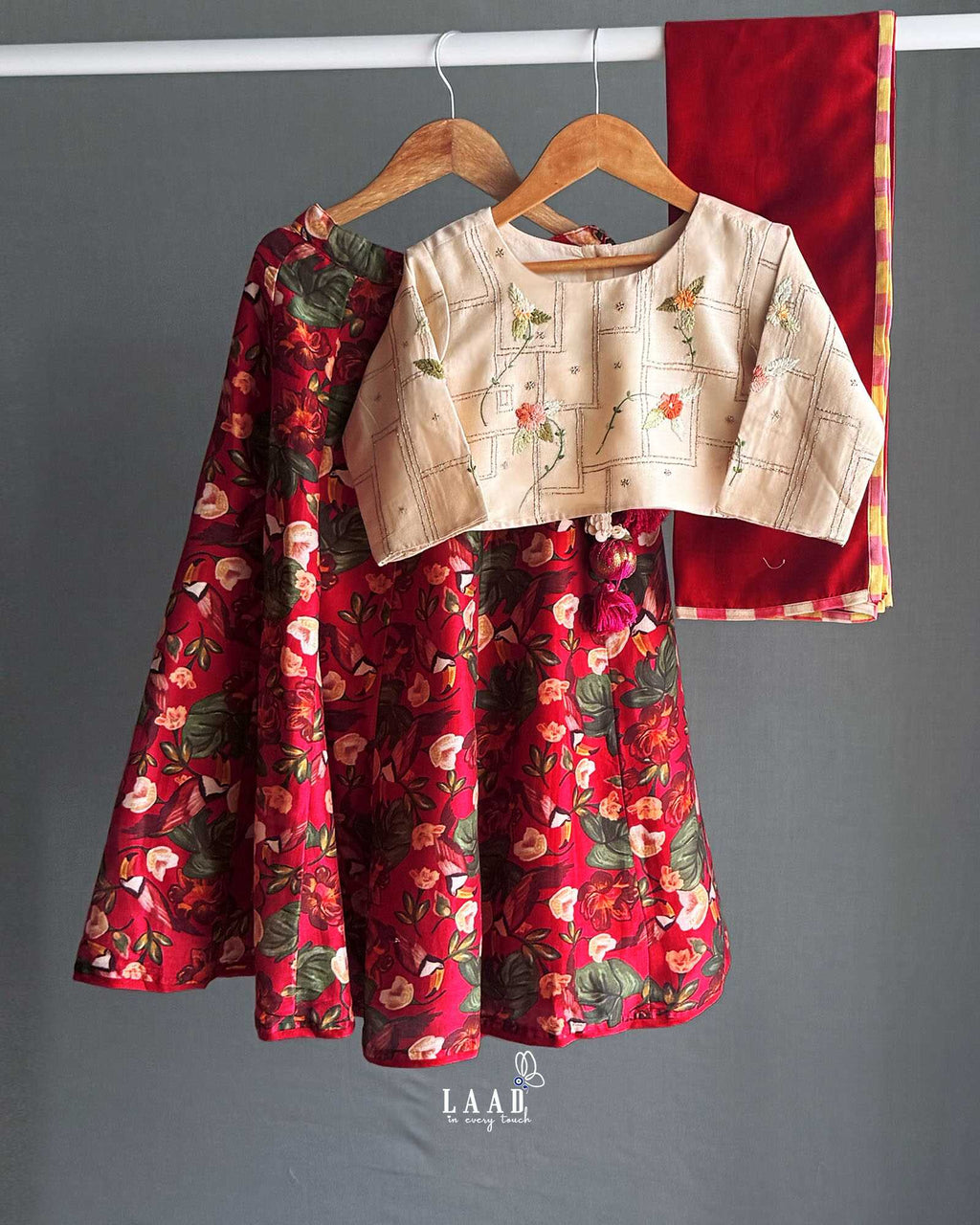 ROSE LEHENGA SET WITH DUPATTA