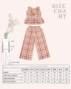 Bambi co-ord features hand-embroidered Bambi, peplum top & comfy pants. Soft fabric, gentle on skin. 