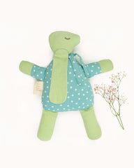 Crafted for comfort , Midnite is a sea- blue cotton creation offers cozy softness and secure support for the little one .