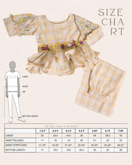 SUNSHINE CHECKERD PEPLUM CO-ORD