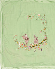 Hand-stitched Bambi dohar: nestled in flowers. 100% cotton muslin for ultimate softness & sleep.