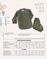 MOSS GREEN KURTA PYJAMA