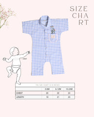 POWDER BLUE CHECKERED ROMPER