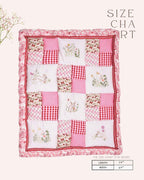 White Rabit quilt features playful rabbits & vibrant scarlet for a touch of magic. Soft cotton & cozy fiber filling for ultimate comfort. Machine wash gentle cycle at 30°C. Avoid harsh hardware, dry in shade