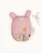 Zen the Meadow Buddy: A Hand-Embroidered Round Cushion for Your Baby's Comfort and Joy